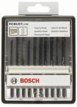 Набор из 10 пильных полотен для лобзиков Robust Line Wood Expert, Bosch 2607010540
