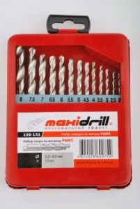 Набор сверел по металлу MaxiDrill, 13 шт. в металлической касете